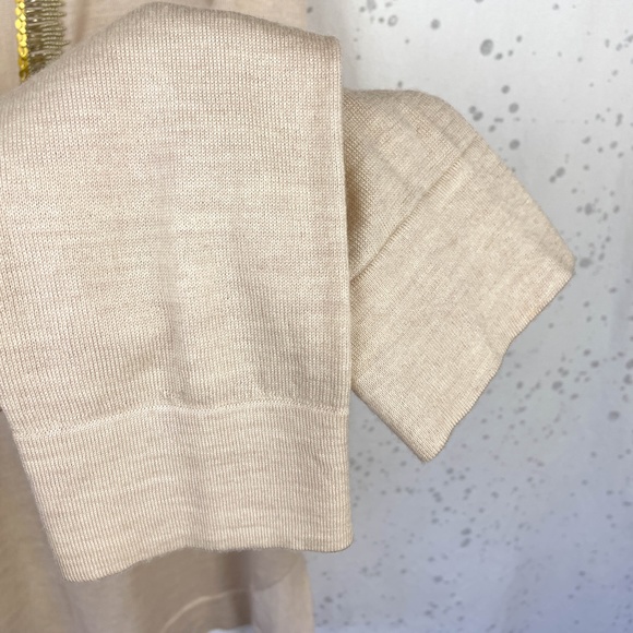 Tory Burch Embellished Merino Wool Dove Tunic Sweater M - Picture 11 of 12